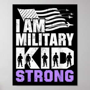 Jag är militär Kid Strong Lila Up Kids Milit C Poster