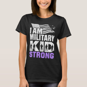 Jag är militär Kid Strong Lila Up Kids Milit C T Shirt