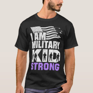 Jag är militär Kid Strong Lila Up Kids Milit C T Shirt