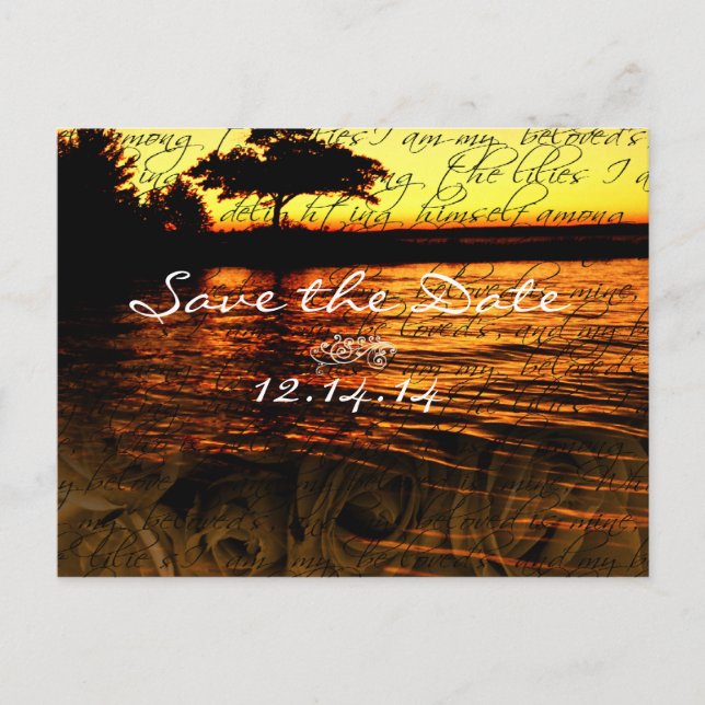 Jag är min älskling och min älskade är min meddelande vykort (Framsida)