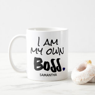 Jag är min egen företagare i chef Rosa Entreprene Kaffemugg