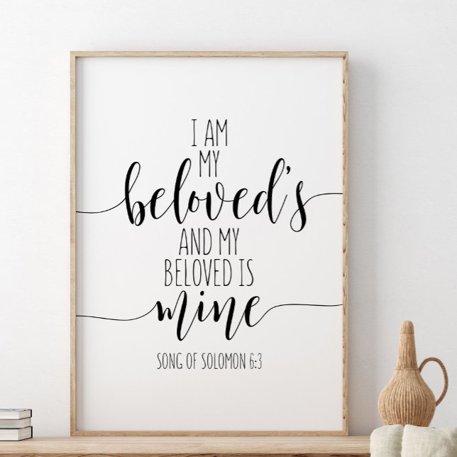 Jag är min nära, Sång av Solomon 6:3 Poster (Skapare uppladdad)