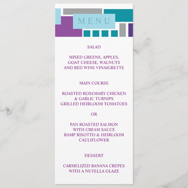 JAG ÄR MIN NEDRE Bröllop-MENYKTA Meny (Framsida)