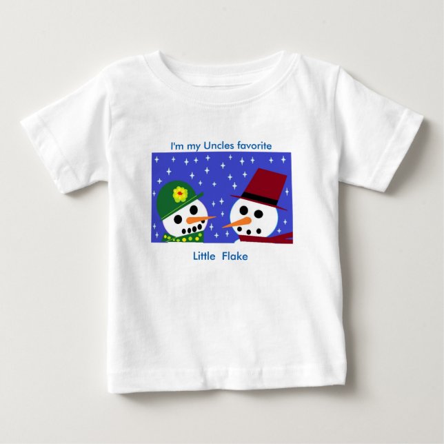 JAG ÄR MIN UNCLES FAVORITE LITTLE FLAKE BABY TEE SHIRT (Framsida)