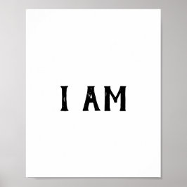 Jag är minimal, Christian Ord Art Poster