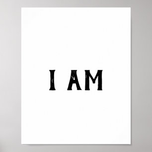 Jag är minimal kristen Ord Art Poster