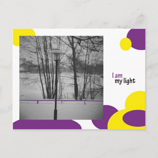 Jag är mitt ljus vykort (Framsida)