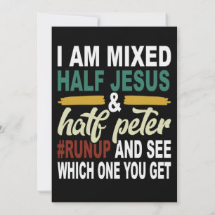 Jag är Mixed Hälften Jesus och Halva Peter Spara Datumet