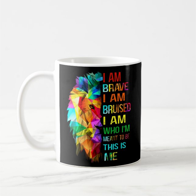 Jag är Modig att jag är överrumplad. Kaffemugg (Vänster)