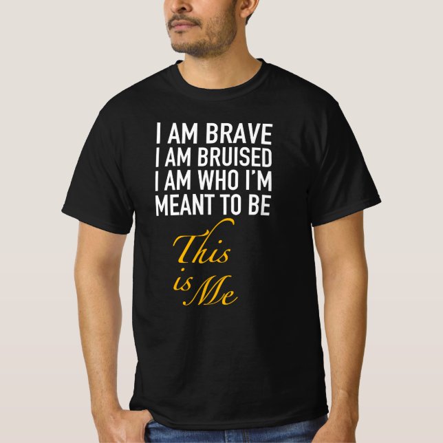 Jag är modig att jag blir blåst.. t shirt (Framsida)