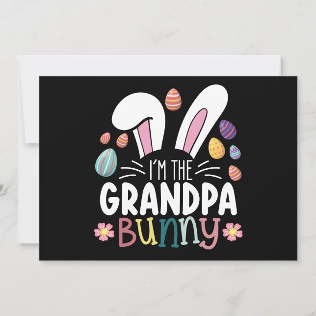Jag är morfar Bunny Påsk-familjen. Inbjudningar (Framsida)