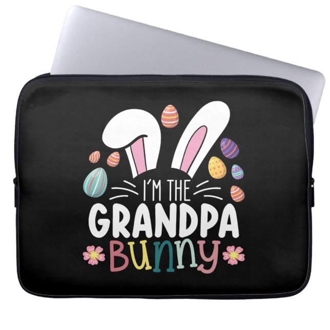 Jag är morfar Bunny Påsk-familjen. Laptop Fodral (Framsidan)