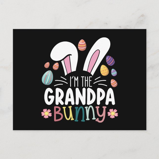 Jag är morfar Bunny Påsk-familjen. Vykort (Framsida)