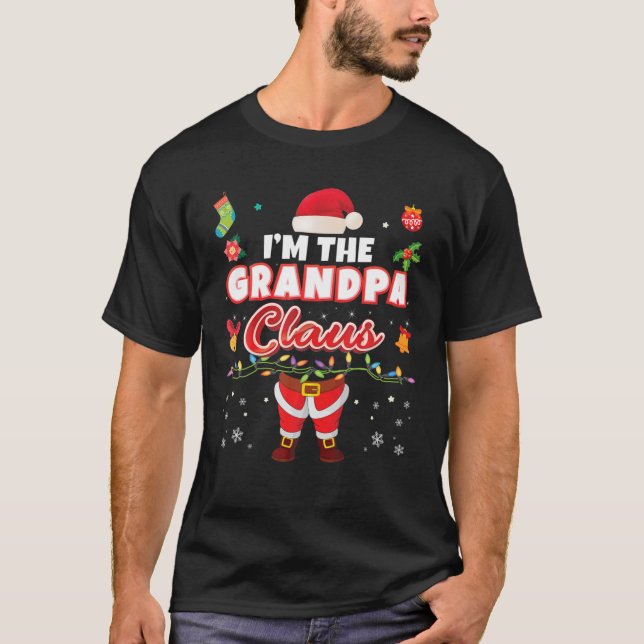 Jag är morfar Claus Matching Family Merry Kristus T Shirt (Framsida)