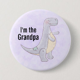 Jag är morfar Cute PreHistory Dinosaur Knapp