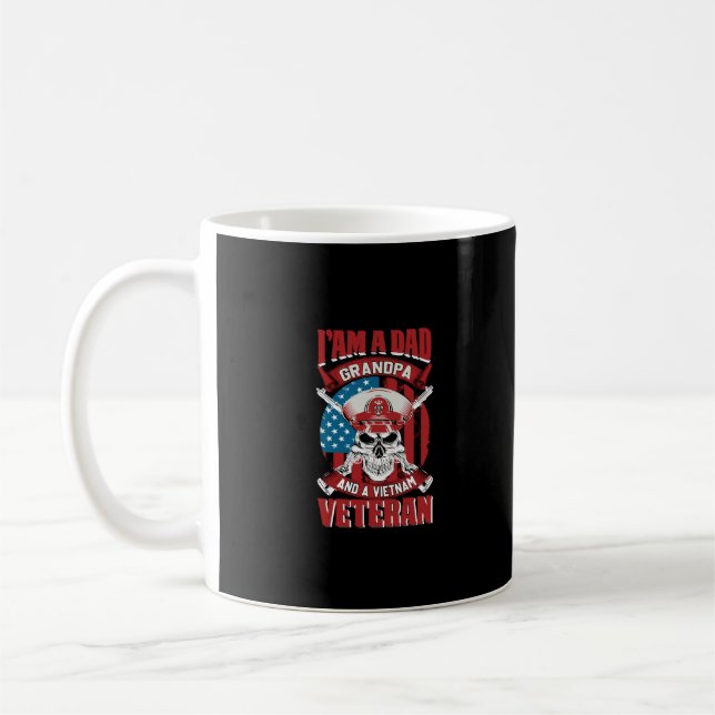 Jag är morfar från pappa och vietnamesisk veteran kaffemugg (Vänster)