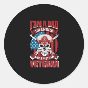 Jag är morfar från pappa och vietnamesisk veteran runt klistermärke