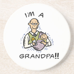 Jag är morfar och Baby Tshirts och gåvor Underlägg Sandsten