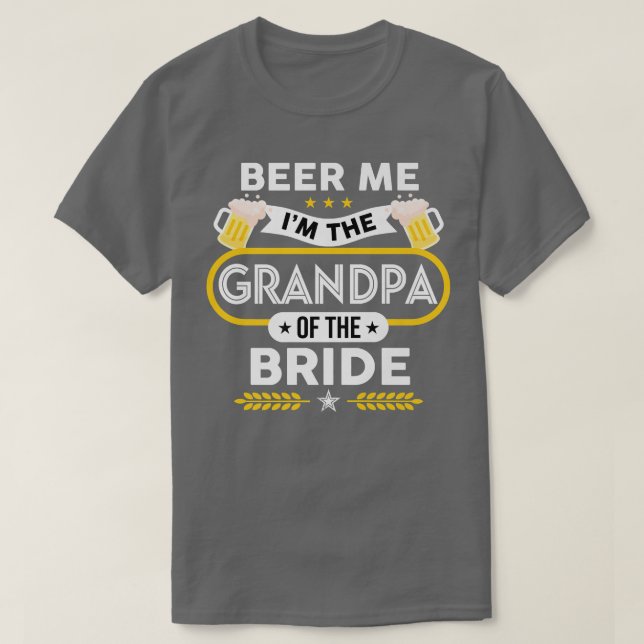 Jag är morfar på Bride Drinker Öl T Shirt (Design framsida)