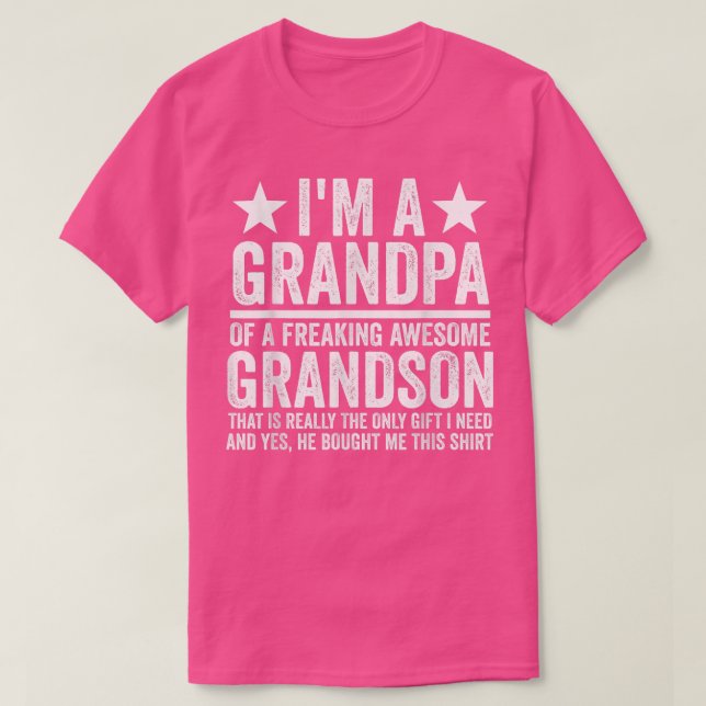 Jag är morfar på en jävla morfar  t shirt (Design framsida)