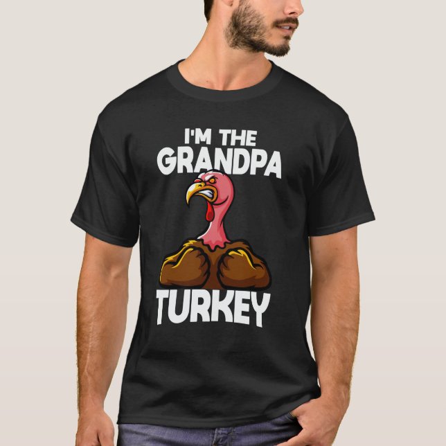 Jag är morfar-Turkiets Thanksgiving T Shirt (Framsida)