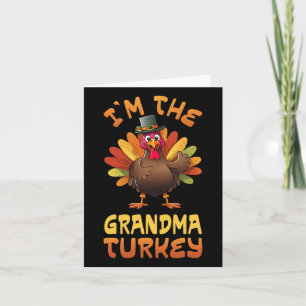 Jag är "Morma Turkey Funny Thanksgiving Family" Kort