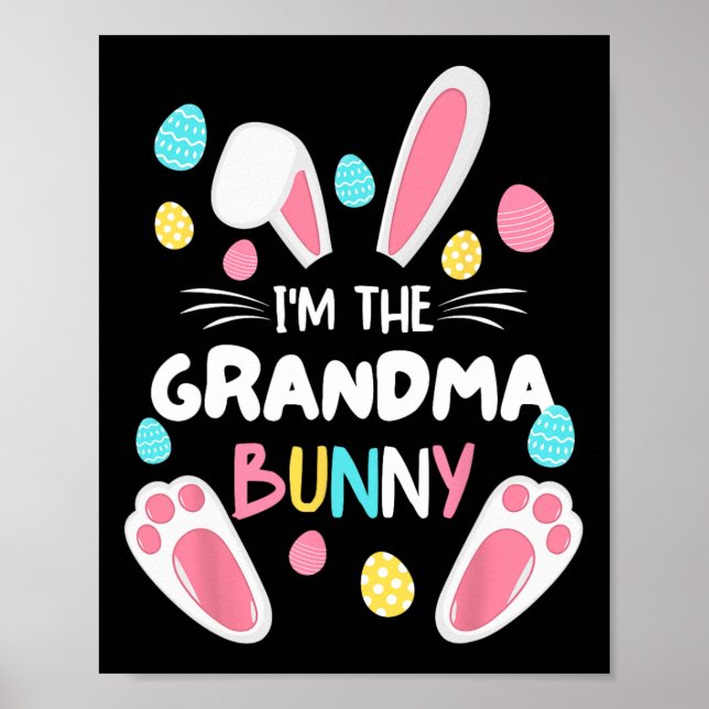 Jag är mormbunny Matching Familj Påsk Party Poster (Framsidan)