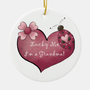 Jag är mormor-gåvor. julgransprydnad keramik