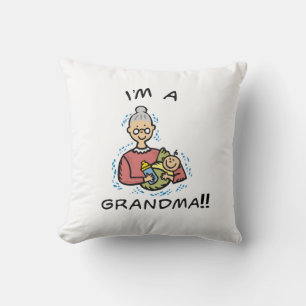 Jag är mormor och Baby-gåvor Kudde