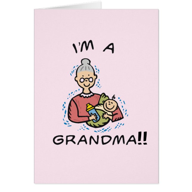 Jag är mormor och Baby Hälsningskort (Framsidan)