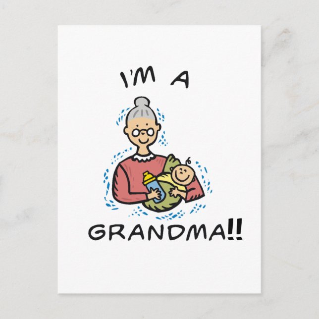 Jag är mormor och Baby Vykort (Framsida)
