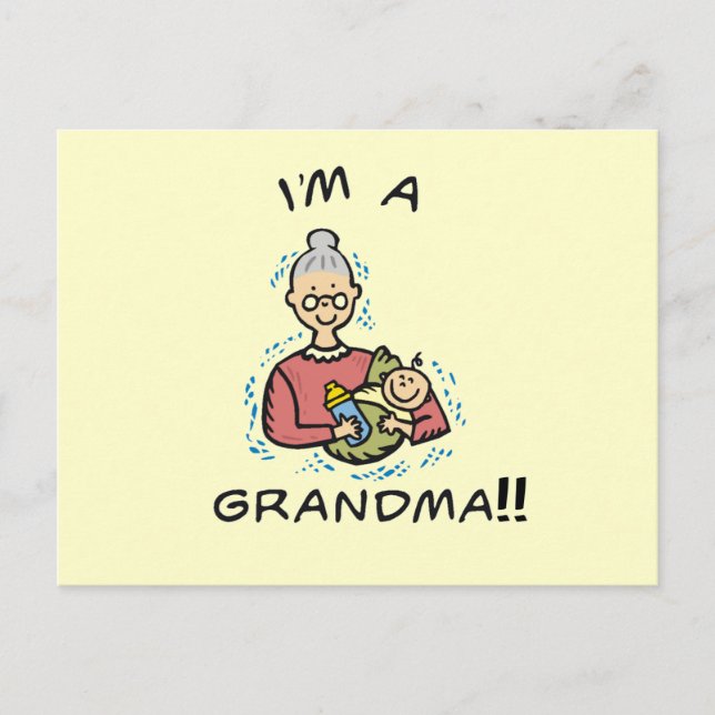 Jag är mormor och Baby Vykort (Framsida)