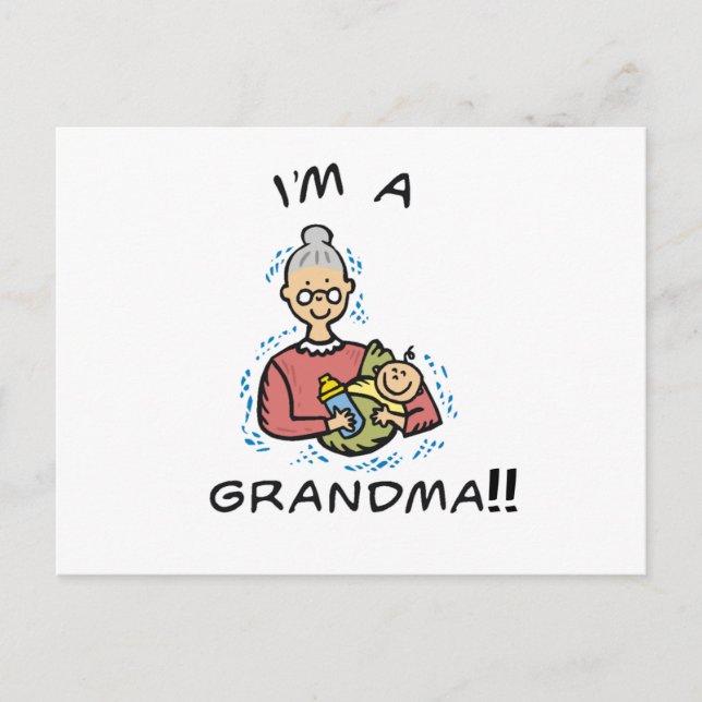 Jag är mormor och Baby Vykort (Framsida)
