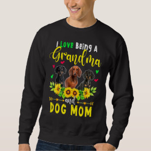 Jag är mormor och Hund Dachshund Hundar Lång Ärmad Tröja