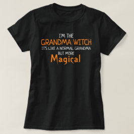 Jag är mormor Witch Funny Halloween Mörk T-Shirt