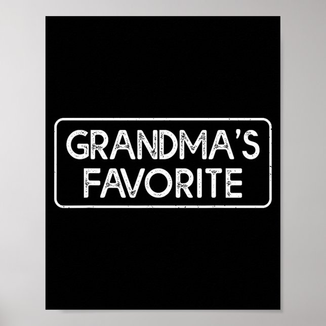 Jag är mormors favoritroliga sonson/dotter poster (Framsidan)