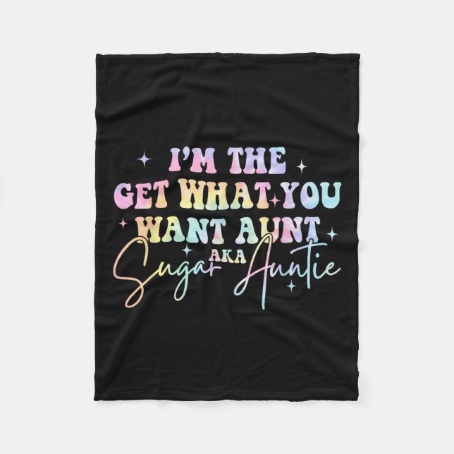 Jag är Moster Aka Sugar Auntie Ti. Fleecefilt (Framsidan)