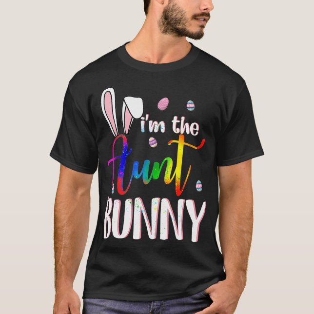 Jag är Moster Gay Lgbt Bunny Matching Family Påsk T Shirt (Framsida)
