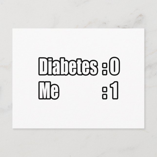 Jag är mot diabetes (Scoreboard) Vykort (Framsida)