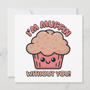 Jag är Muffin Utan Dig! Söt Muffin Tecknad Film