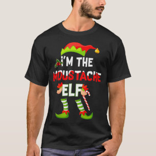 Jag är Mustache Elf-julmatchningen Pajamas T Shirt