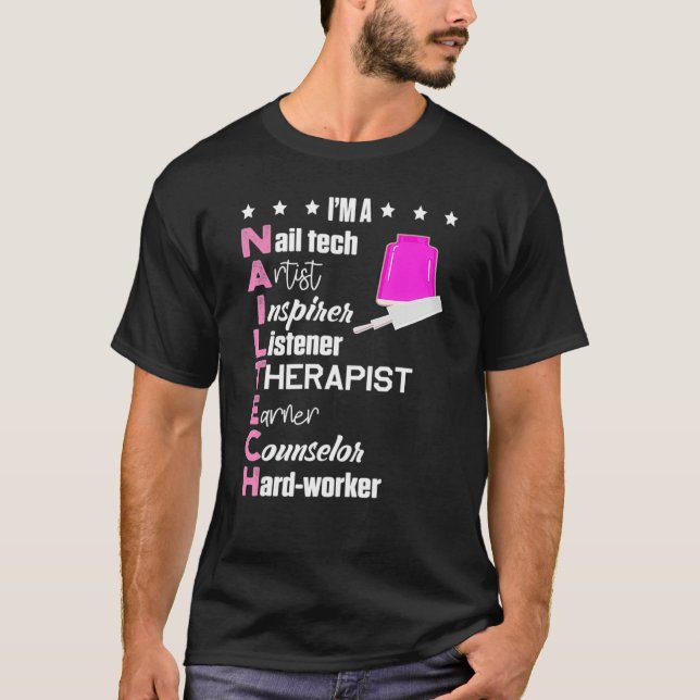 Jag är Nagel Tech Definition Manicurist Poland Cou T Shirt (Framsida)
