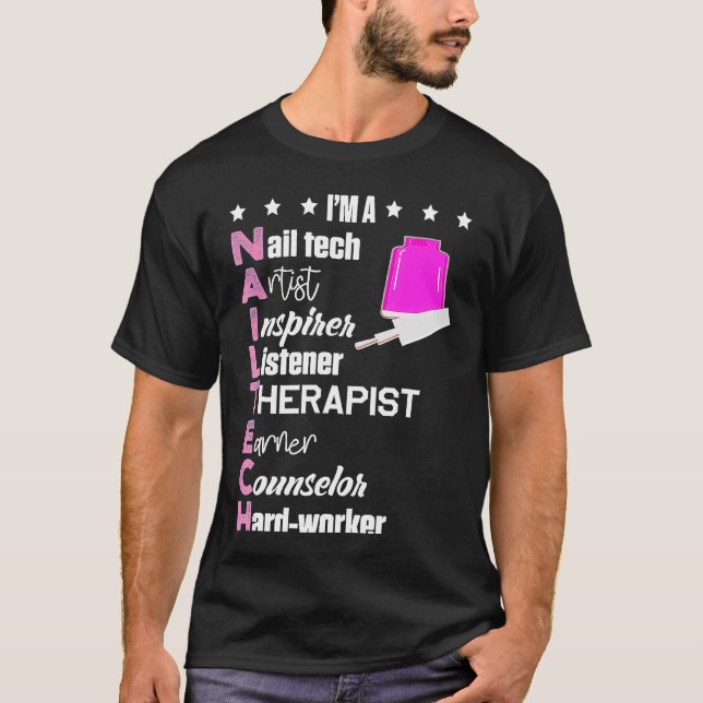 Jag är Nagel Tech Definition Manicurist Poland Cou T Shirt (Framsida)