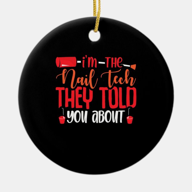 Jag är Nagel Tech Julgransprydnad Keramik (Framsidan)