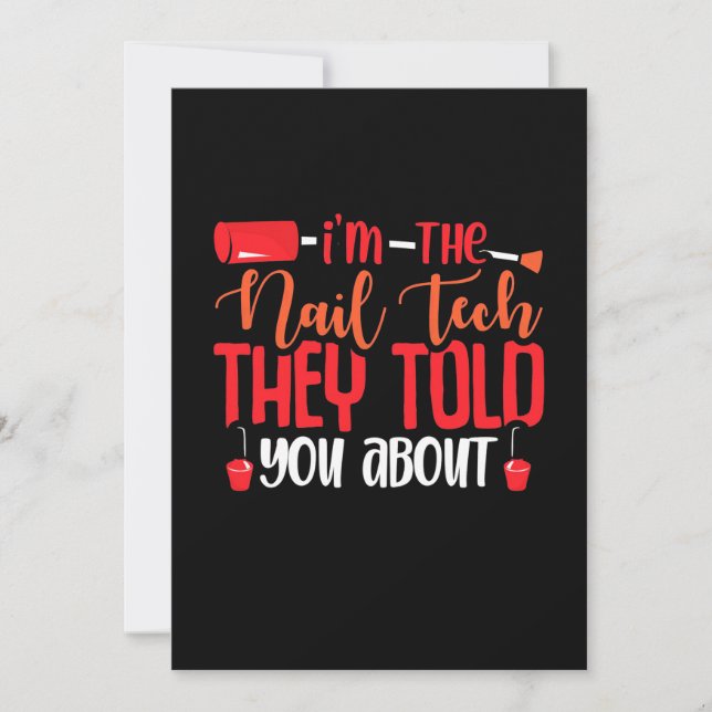 Jag Är Nagelteknikern Inbjudningar (Framsida)