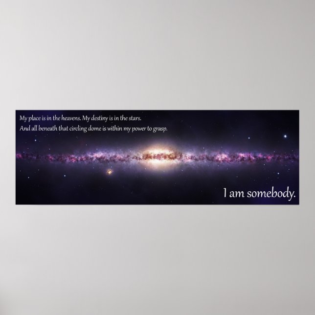 Jag är någon - inspirationsinriktad panoramisk poster (Framsidan)