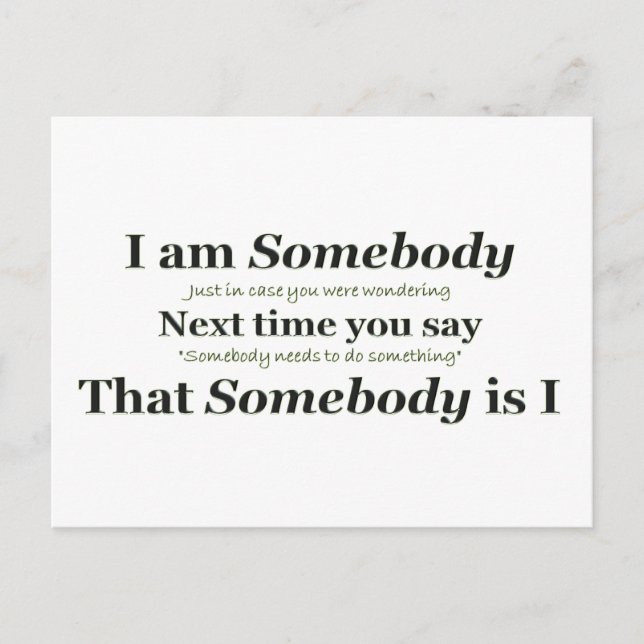 Jag är någon vykort (Framsida)