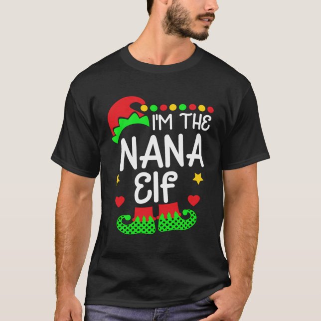 Jag är Nana Elf-familjen Elf Costume Tee for Jesus (Framsida)