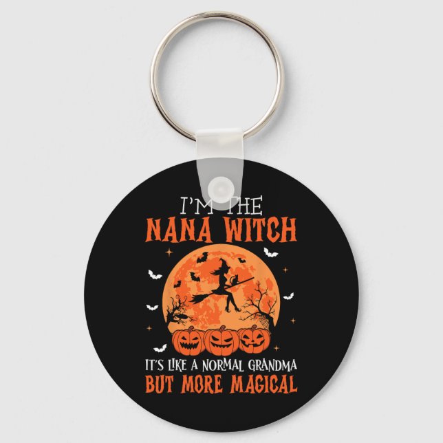 Jag är Nana Witch... som en vanlig mormor Hall Nyckelring (Framsida)