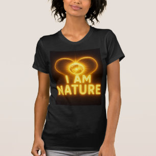 Jag Är Natur – Gyllene Ljus Jord Hjärta Design T Shirt